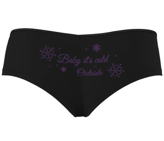 Baby It's Cold Outside - Black Boyshort