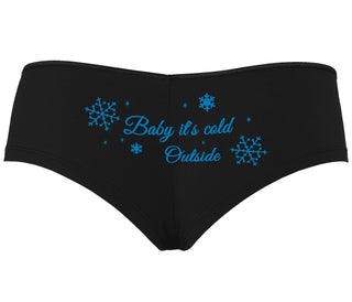Baby It's Cold Outside - Black Boyshort