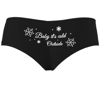 Baby It's Cold Outside - Black Boyshort
