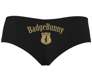 Badge Bunny for LEO Wife or Girlfriend - Black Boyshort
