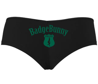 Badge Bunny for LEO Wife or Girlfriend - Black Boyshort