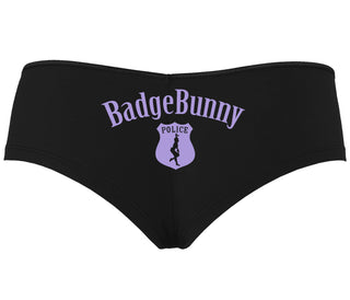 Badge Bunny for LEO Wife or Girlfriend - Black Boyshort