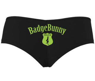 Badge Bunny for LEO Wife or Girlfriend - Black Boyshort
