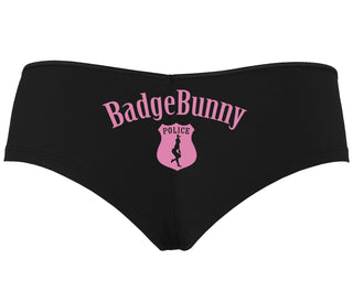 Badge Bunny for LEO Wife or Girlfriend - Black Boyshort