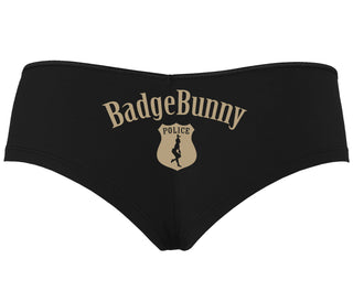 Badge Bunny for LEO Wife or Girlfriend - Black Boyshort