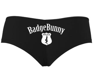 Badge Bunny for LEO Wife or Girlfriend - Black Boyshort