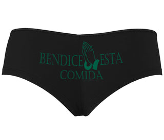 Bendice Esta Comida - Bless This Meal - Black Boyshort