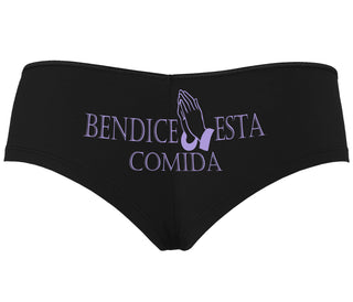 Bendice Esta Comida - Bless This Meal - Black Boyshort