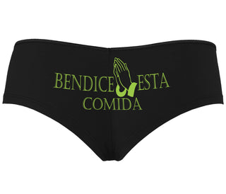 Bendice Esta Comida - Bless This Meal - Black Boyshort