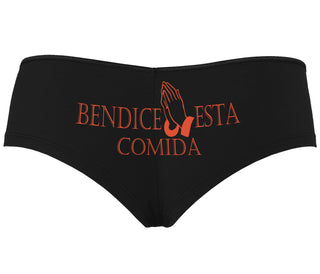 Bendice Esta Comida - Bless This Meal - Black Boyshort