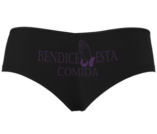 Bendice Esta Comida - Bless This Meal - Black Boyshort