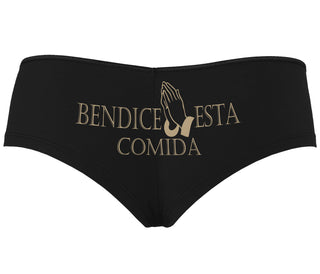 Bendice Esta Comida - Bless This Meal - Black Boyshort