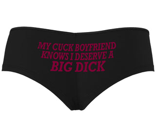 My Cuck Boyfriend Knows I Deserve A Big Dick - Black Boyshort
