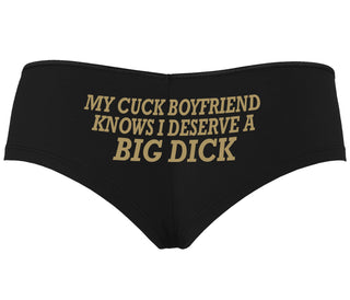 My Cuck Boyfriend Knows I Deserve A Big Dick - Black Boyshort