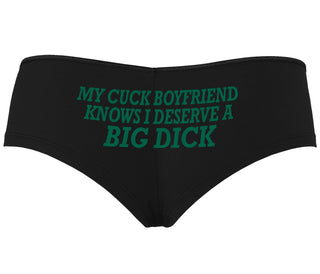 My Cuck Boyfriend Knows I Deserve A Big Dick - Black Boyshort