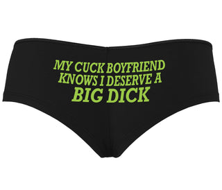 My Cuck Boyfriend Knows I Deserve A Big Dick - Black Boyshort