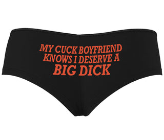 My Cuck Boyfriend Knows I Deserve A Big Dick - Black Boyshort
