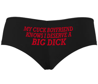 My Cuck Boyfriend Knows I Deserve A Big Dick - Black Boyshort