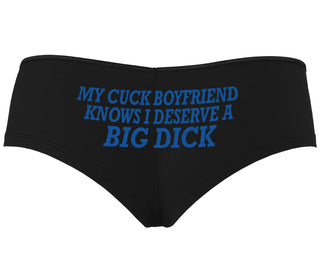 My Cuck Boyfriend Knows I Deserve A Big Dick - Black Boyshort