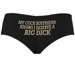 My Cuck Boyfriend Knows I Deserve A Big Dick - Black Boyshort