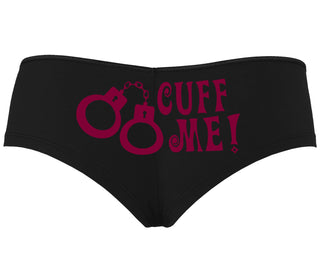 Cuff Me - Cute Handcuff Design - Black Boyshort