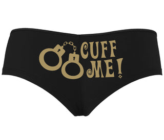 Cuff Me - Cute Handcuff Design - Black Boyshort