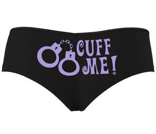 Cuff Me - Cute Handcuff Design - Black Boyshort