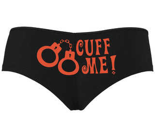 Cuff Me - Cute Handcuff Design - Black Boyshort