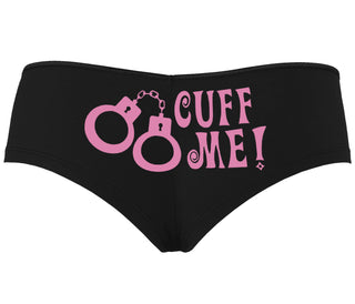 Cuff Me - Cute Handcuff Design - Black Boyshort