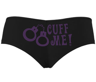 Cuff Me - Cute Handcuff Design - Black Boyshort