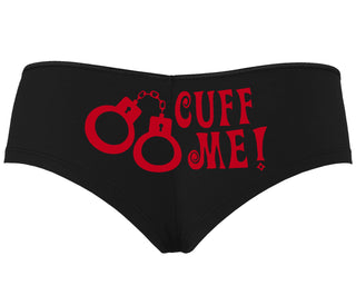 Cuff Me - Cute Handcuff Design - Black Boyshort