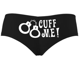 Cuff Me - Cute Handcuff Design - Black Boyshort