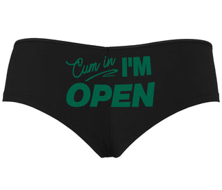 Cum In I'm Open - Black Boyshort