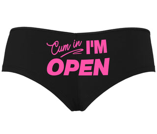 Cum In I'm Open - Black Boyshort