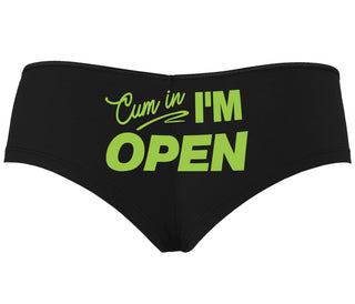 Cum In I'm Open - Black Boyshort