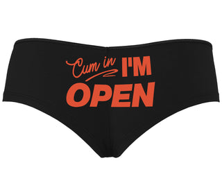 Cum In I'm Open - Black Boyshort