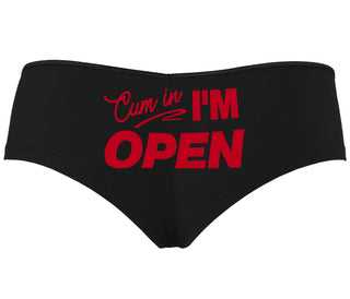 Cum In I'm Open - Black Boyshort