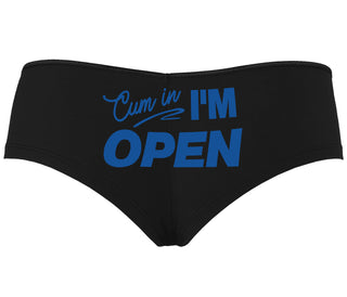 Cum In I'm Open - Black Boyshort