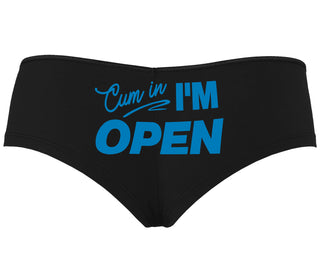 Cum In I'm Open - Black Boyshort