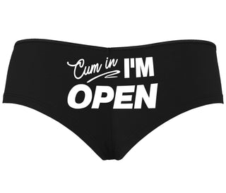 Cum In I'm Open - Black Boyshort