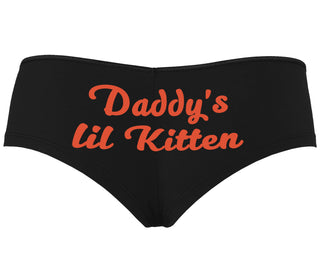 Daddys Little Kitten - Black Boyshort