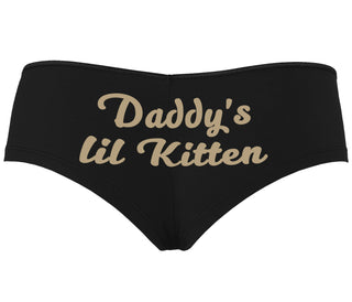 Daddys Little Kitten - Black Boyshort