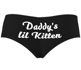 Daddys Little Kitten - Black Boyshort