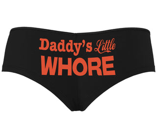 Daddys Little Whore - Black Boyshort