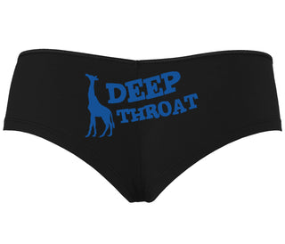 Deep throat - Giraffe Funny Logo - Black Boyshort