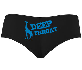 Deep throat - Giraffe Funny Logo - Black Boyshort