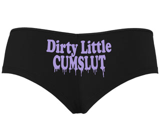 Dirty Little Cumslut - Black Boyshort