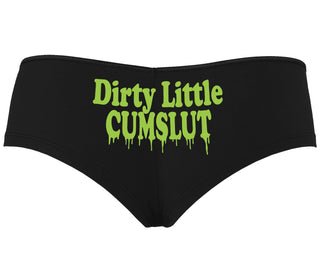 Dirty Little Cumslut - Black Boyshort