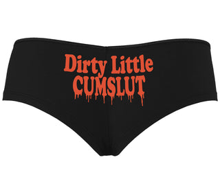 Dirty Little Cumslut - Black Boyshort