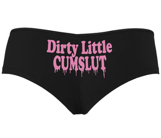 Dirty Little Cumslut - Black Boyshort